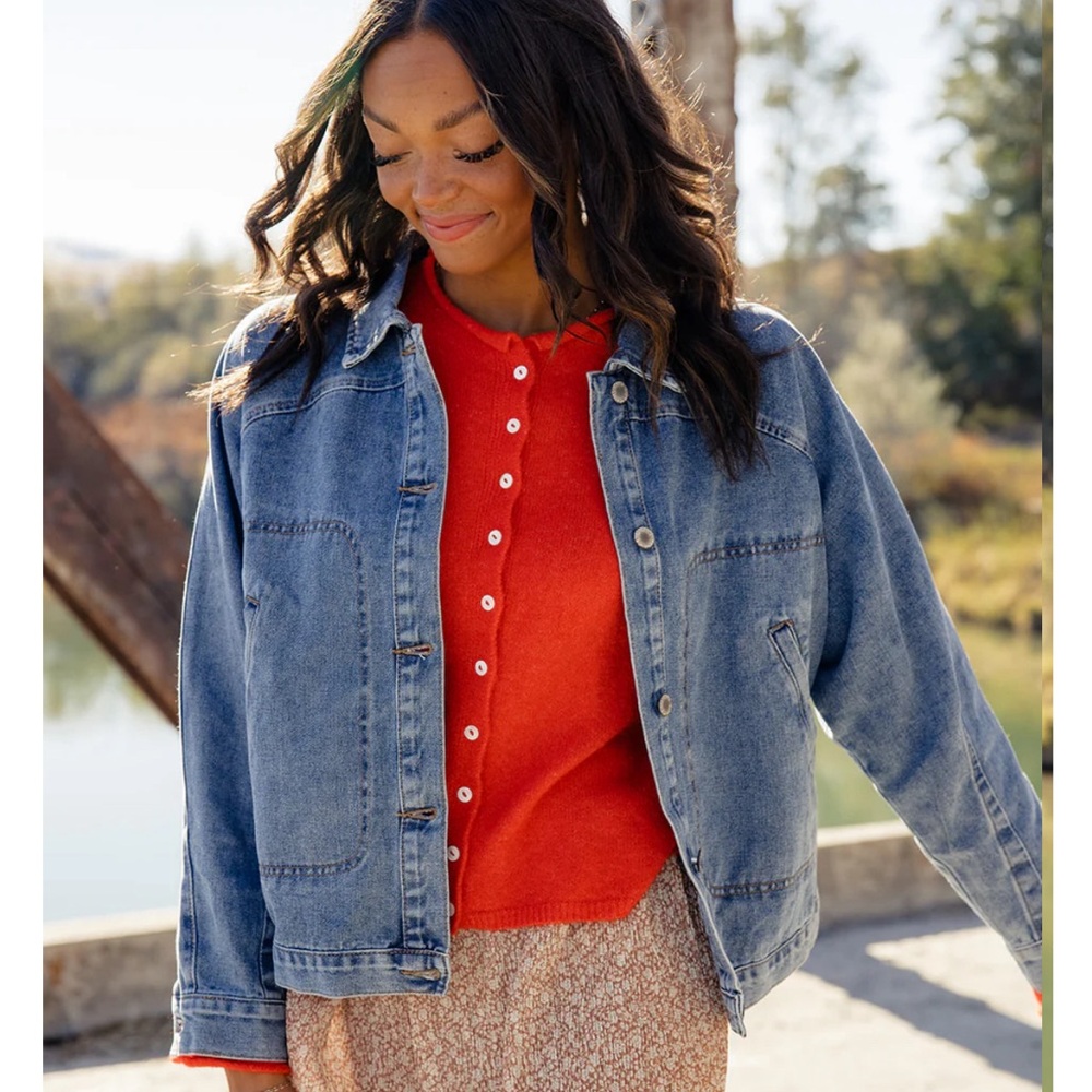Womens wishlist denim jacket size small